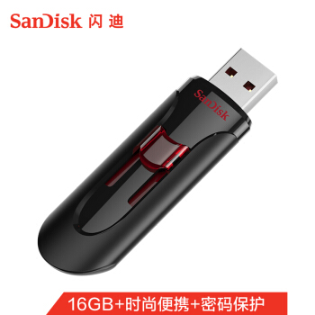 闪迪 （SanDisk） 16GB USB3.0 U盘 CZ600酷悠 黑色 USB3.0入门优选 时尚办公必备